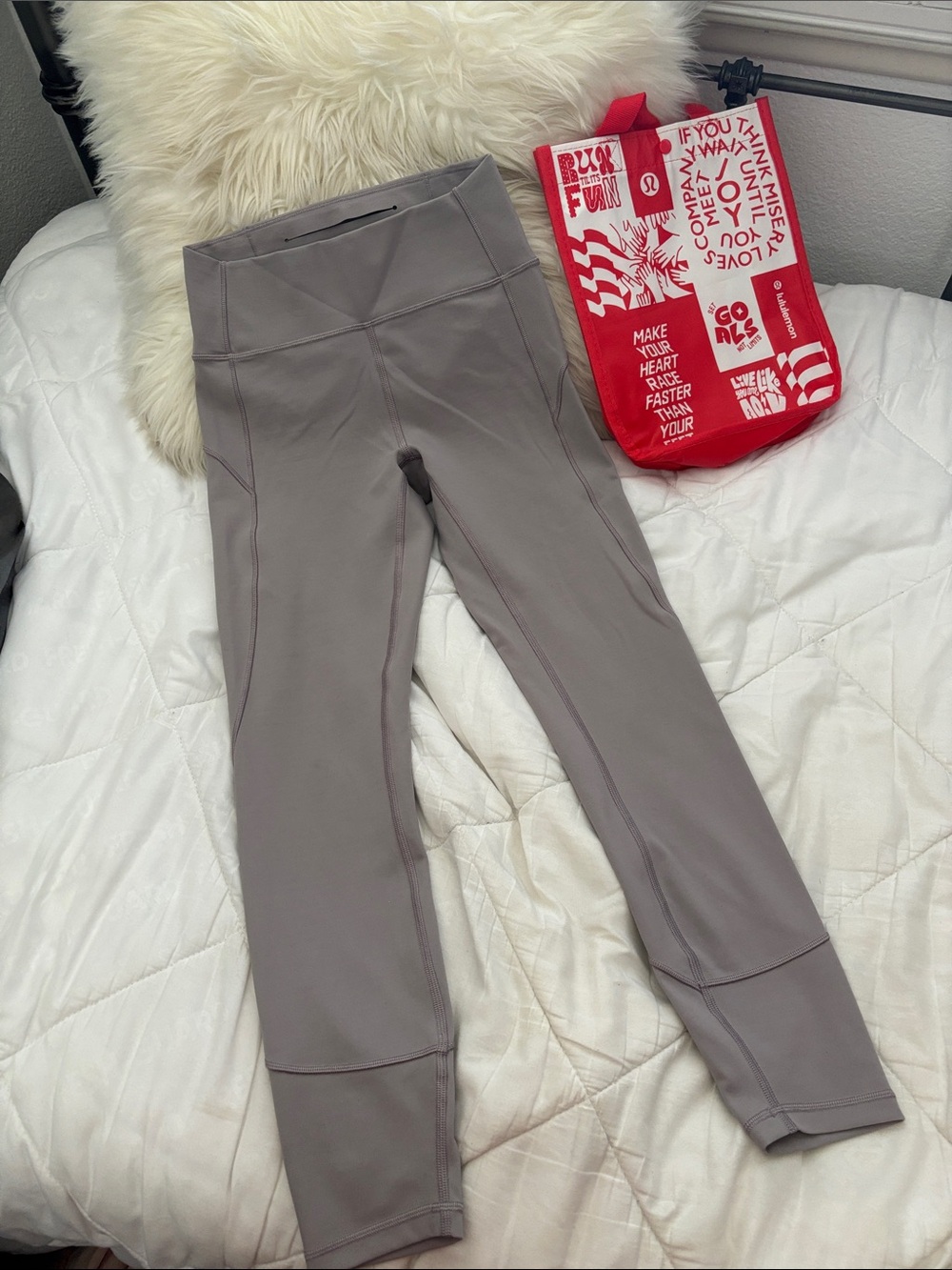 lululemon athletica Neutral Gray High-Rise Leggings